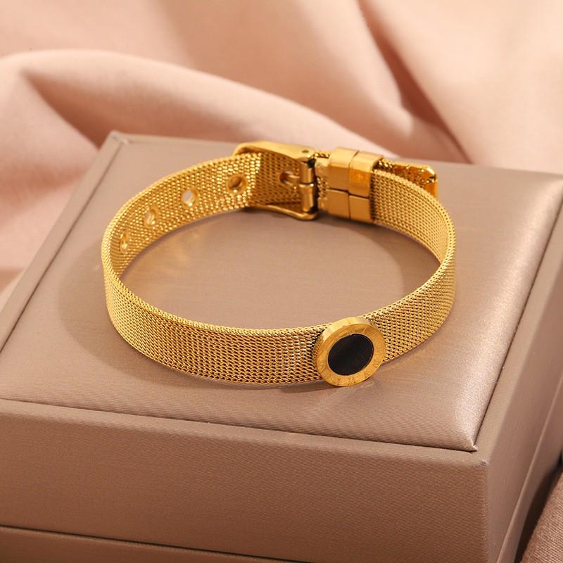 Korean Fashion Titanium Steel Diamond Inlaid Women's Luxury Bracelet