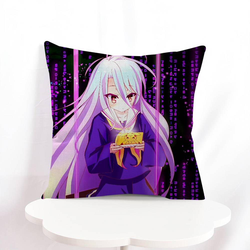 NO G-GAME NO LIFE Shiro 45*45cm Cushion Cover Pillow Cover Decor Pillowcase Home Pillowcase For Couch Pillow
