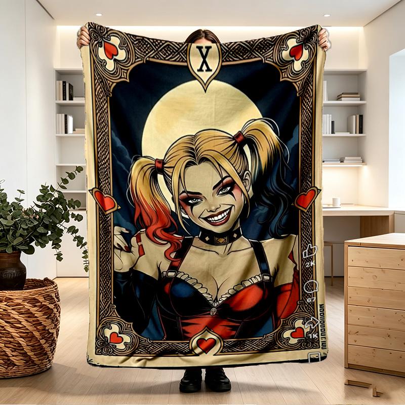Superhero Print Blanket - Soft & Comfortable, for Bedroom, Travel, Sofa, Home Decoration - Birthday Christmas Gift for Friend