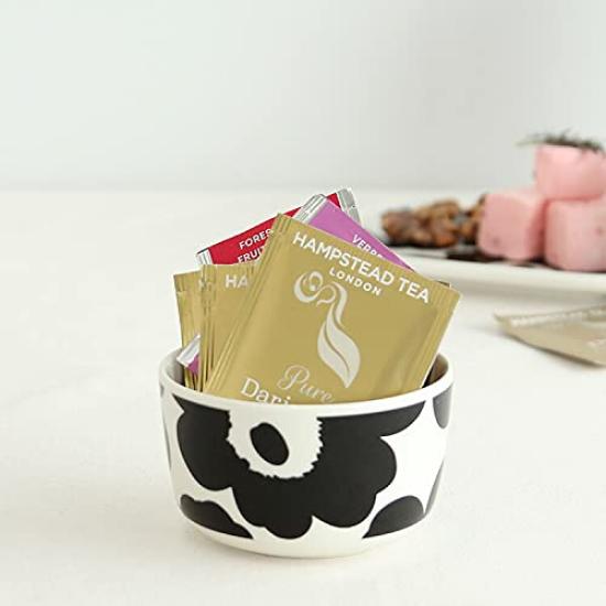 Marimekko Deep Black and 071066 190 9.5cm Bowl, UNIKKO, White, [Used]