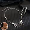 Halloween Choker Earrings Set Hip Hop Chains Punk Necklace Earring  Holiday Jewelry