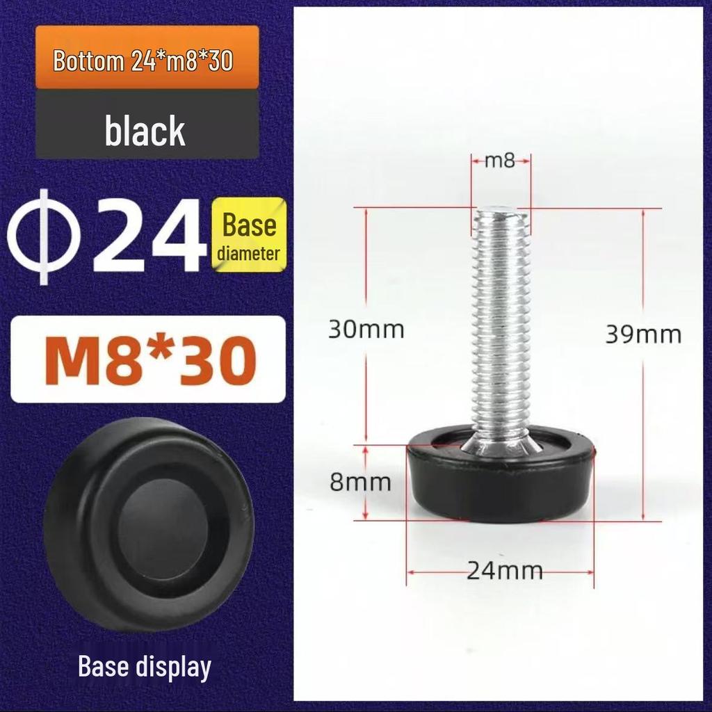 Adjustable Furniture Heightening Foot Pad (M6/M8/M10) – Screw Base for Shelves