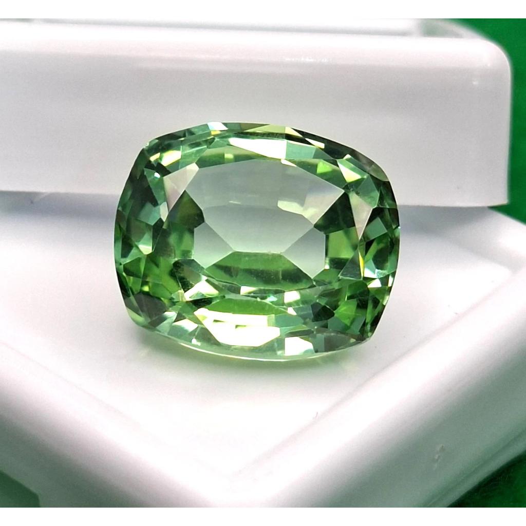 Certified Natural Green Sapphire Cushion Cut 12-14 Ct Stunning Loose Gemstone