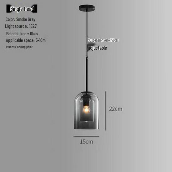 Modern Nordic Glass Pendant Light for Coffee Shop or Bedroom
