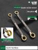 Dual-Ended Ratchet and Flower Wrench Set: Labor-Saving, Quick Two-Way Wrench Tools for Auto Repair (Sizes 8-27).