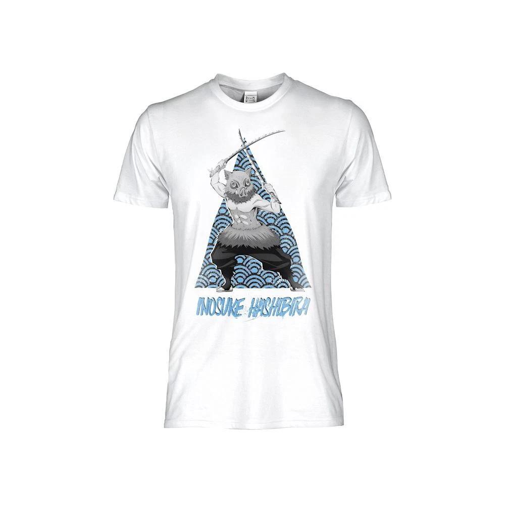 Genuine Official Demon Slayer TShirt Inosuke Hashibira White S