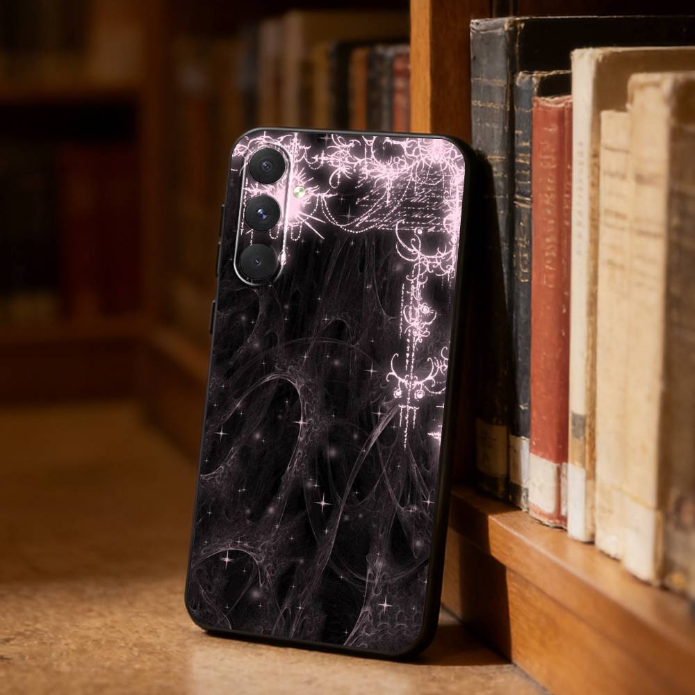 Gothic Coquette Cyber Sigilism Phone Case For Samsung S26,S25,S24,S23,S22,S21,Ultra,Plus,FE Black Soft Cover