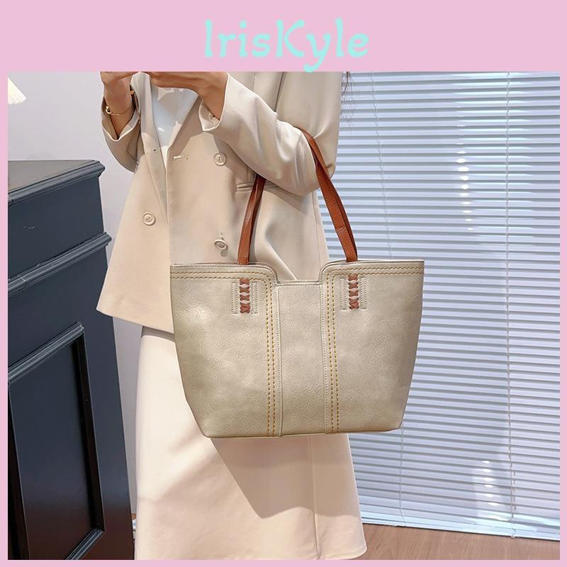 Elegant Fashionable Tote Simple And Bag Retro Largecapacity Singleshoulder Handcarry Commuting Large Bag