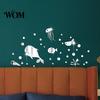 Non Damaging Wall Stickers for Home 1 Set Marine Life Decals, Acrylic Mirror Fish Conch Stickers, Self Adhesive Ocean Theme Decor Waterproof