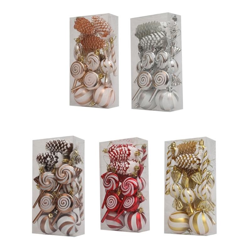 Christmas Tree Baubles Ornament Stylish Christmas Tree Hanging Pendant Baubles Decorations for Holiday Ornament