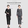 Women's Gray Business Suit Set: Elegant Spring/Autumn Workwear for Front Desk or Hotel Managers