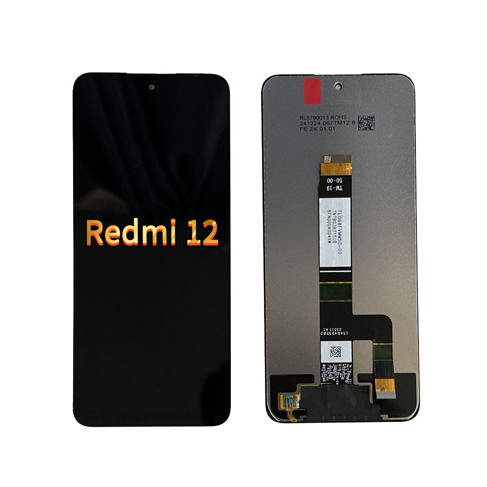 

Полный комплект ЖК-экрана и дигитайзера для Redmi 12;черный; + Инструменты