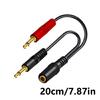 3.5mm Y Splitter Cable Female to Two Male Sound Cable for Headphones and Microphones