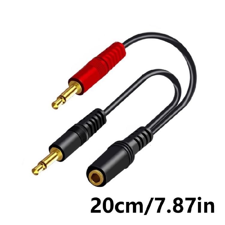 3.5mm Y Splitter Cable Female to Two Male Sound Cable for Headphones and Microphones