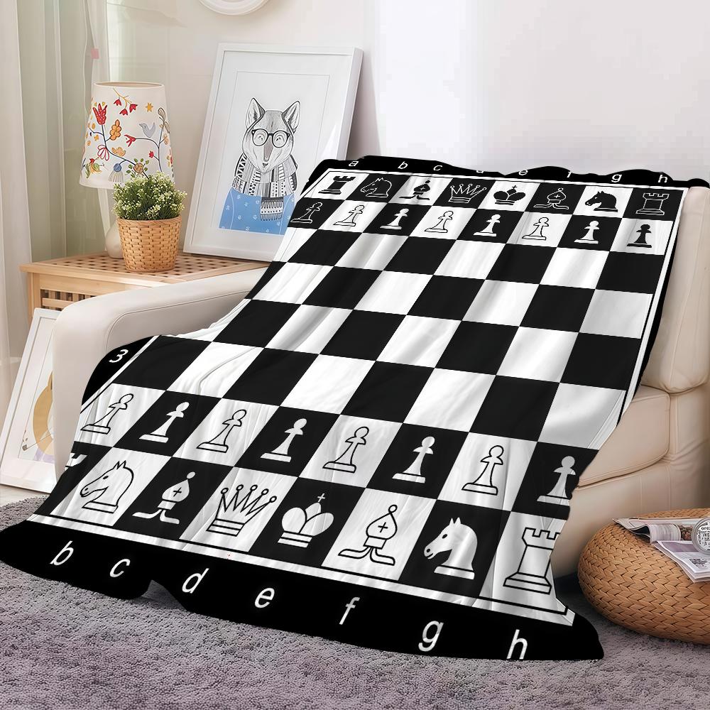 Modeprint Schaakbord Deken Voor Bank Kantoor Bed Vliegtuig Reizen Slapen Lezen Ontspannen Kamperen Zacht En Warm