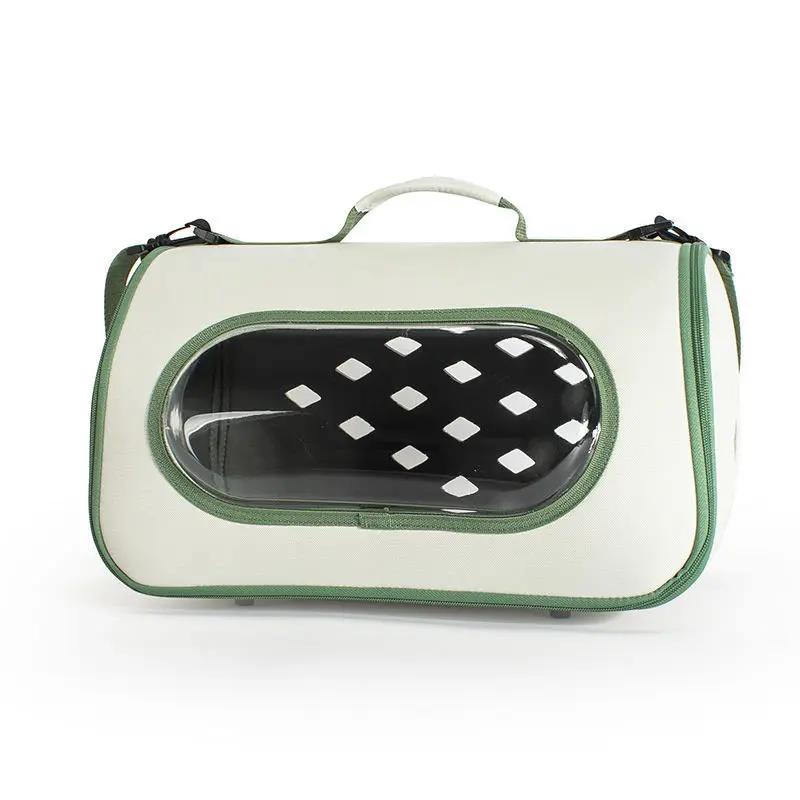 

Portable Pet Carriers Bag Breathable Cat Dog Backpack Outgoing Travel Transparent Pets Handbag with Locking Safety Zippers
