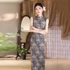 Sleeveless national style new Chinese daily wear Suzhou long cheongsam improved young 1011 new women's high sense