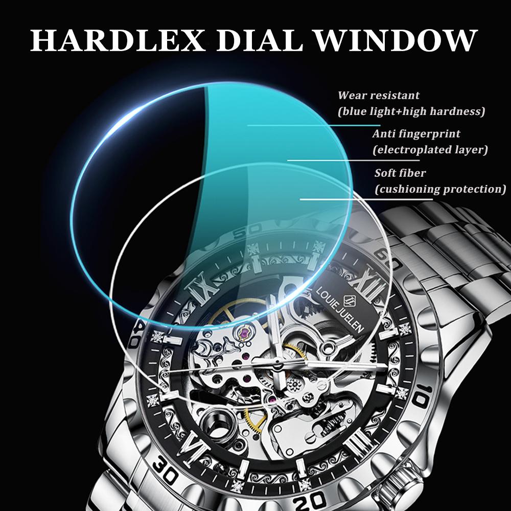 Hollow Skeleton Men's Mechanical Wristwatches Fashion Luminous Watch Men Business Waterproof Automatic Watch For Men
