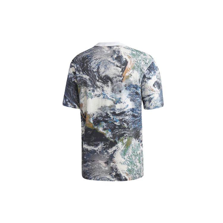 Adidas Originals Trefoil Casual Print Fitness Round Neck Short Sleeve T-Shirt Men Tops Multicolor GD9276