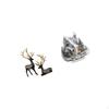 Reindeer Elk Resin Sculpture And Acrylic Snow House Statue Collection for Tabletop Desk Holiday