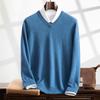 Fanzhen Men's V-Neck Cashmere Blend Sweater