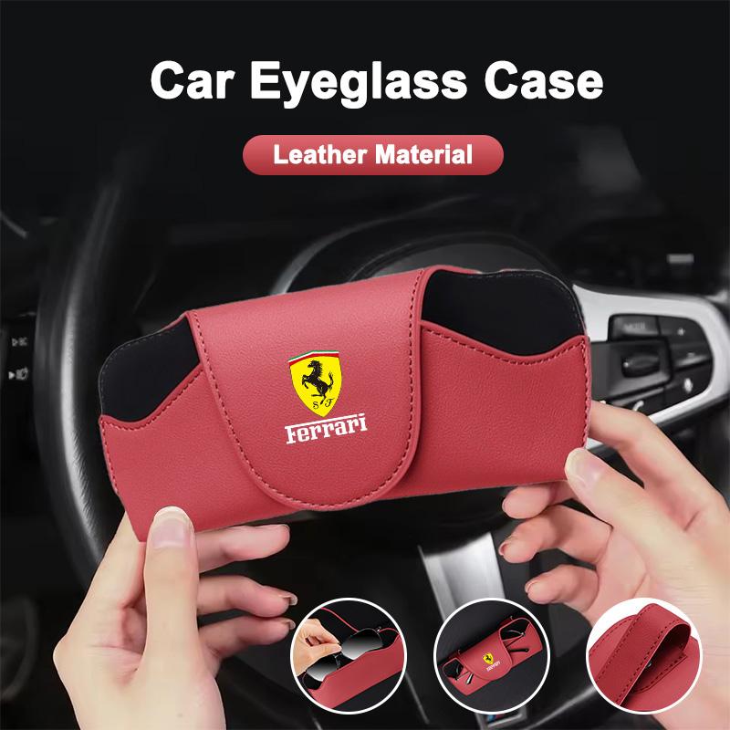 Car Interior Glasses Case Sun Visor Sunglasses Box Holder For Ferrari SP1 812 F40 F12TDF SF90 458 488 599 612 FF F12 Accessories MQ1