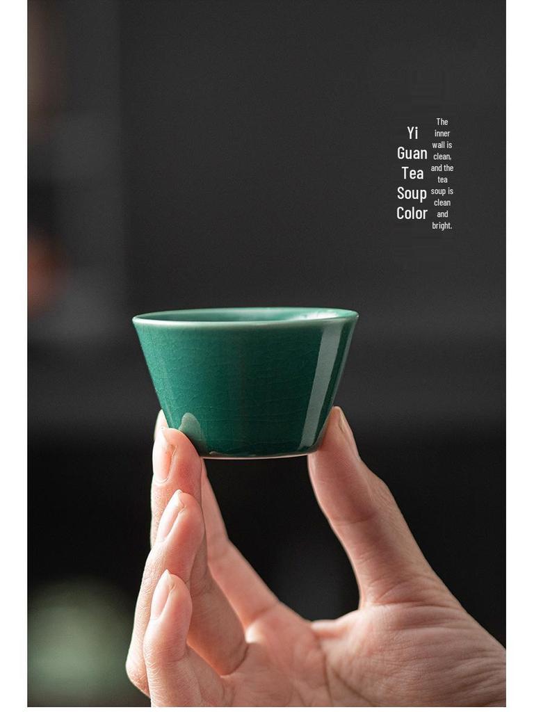 Portable Outdoor Travel Tea Set: Ge Kiln One Pot, Four Cups & Storage Bag - Perfect for Camping or Business Gifts