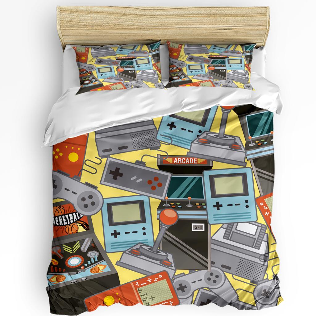 Copripiumino a figura stilizzata bianca e nera, Set Biancheria da Letto, Coperta per la Casa, Federe, Set Biancheria da Letto per Camera da Letto, Senza Lenzuolo