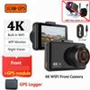 4K Dash Camera for Car GPS Dual Lens Front and Rear View Camera Auto Car Dvr Built-in WIFI Dashcam Night Vision Parking Monitor
