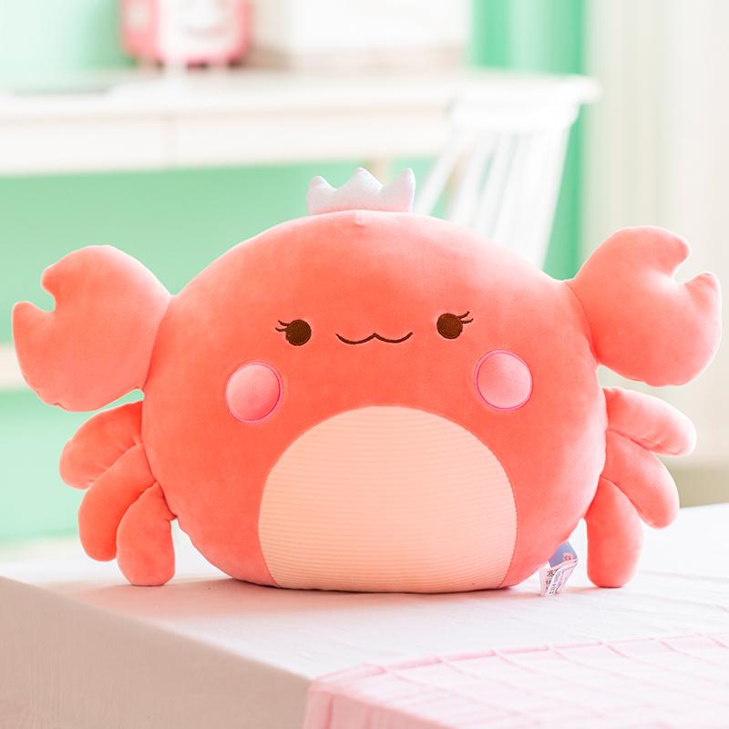 58cm Down Cotton Stuffed Crab Plush Underwater Animal Cute Little Plushie Chair Sofa Decor Toy Throw Pillow