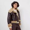 2025 Autumn Trendy PU Leather and Fur Loose Street Jacket