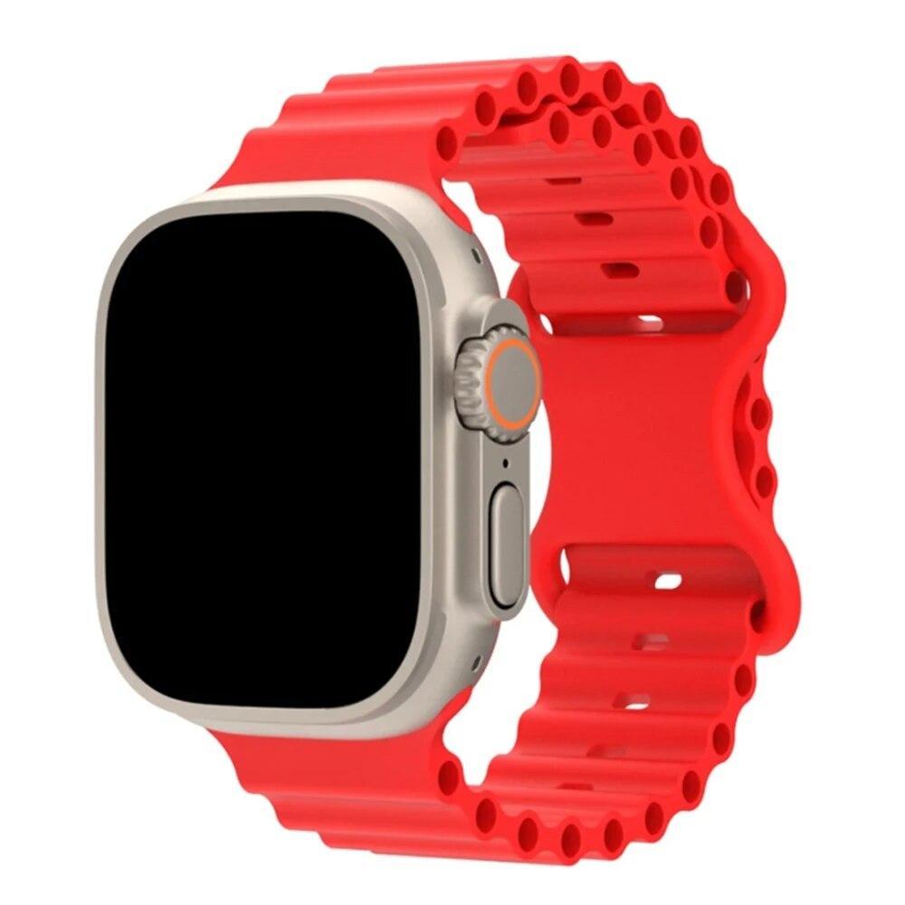 Silicone Strap For Apple Watch Ultra 1 2 3 Band 49mm Bracelet For iWatch Series 9 8 7 6 5 4 3 2 SE 42mm 44mm 45mm Replace Straps