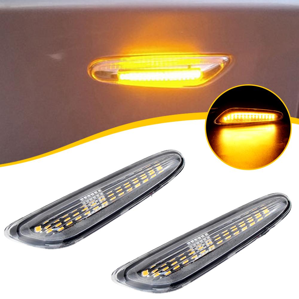 2PCS OEM# 63137253326 For BMW E82 E81 E88 E46 E90 E91 E92 E93 E60 E61 X3 E83 X1 E84 E87 Dynamic LED Side Turn Marker Lights Lamp