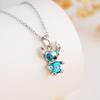 Fashion Pendant Necklace Cartoon Stitch Stainless Steel Link Chain 18K Gold Plated Zirconia Unisex No Fade No Allergy