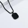 Sexless Cold Neutral Style Small Square Brand Titanium Steel Necklace Niche Personality