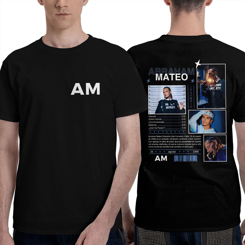 Oversized T-Shirt Rapper Abraham Mateo Pure Cotton T-Shirts Trendy Cool Tshirt Summer Aesthetic Casual Short Sleeve Clothing