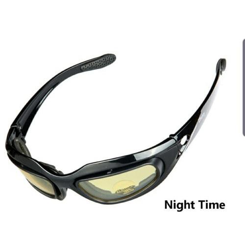 AiO JAPAN Daisy C5 Polarized Military Sunglasses, Set of 4, Shooting Glasses, Airsoft, Outdoor, UV Protection