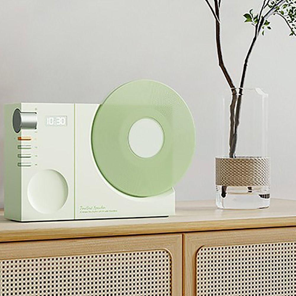 Vintage Style Bluetooth Speaker Super Bass Retro Speaker Creative Design Clock Speaker  Desktop Use