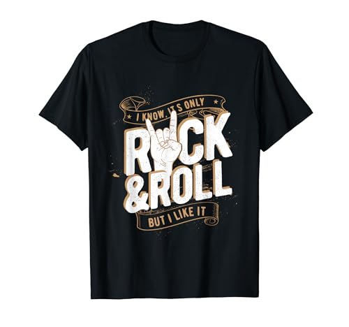 Cool Rock and Roll Tee Shirt, I Love Rock Music, Rock & Roll T-shirt