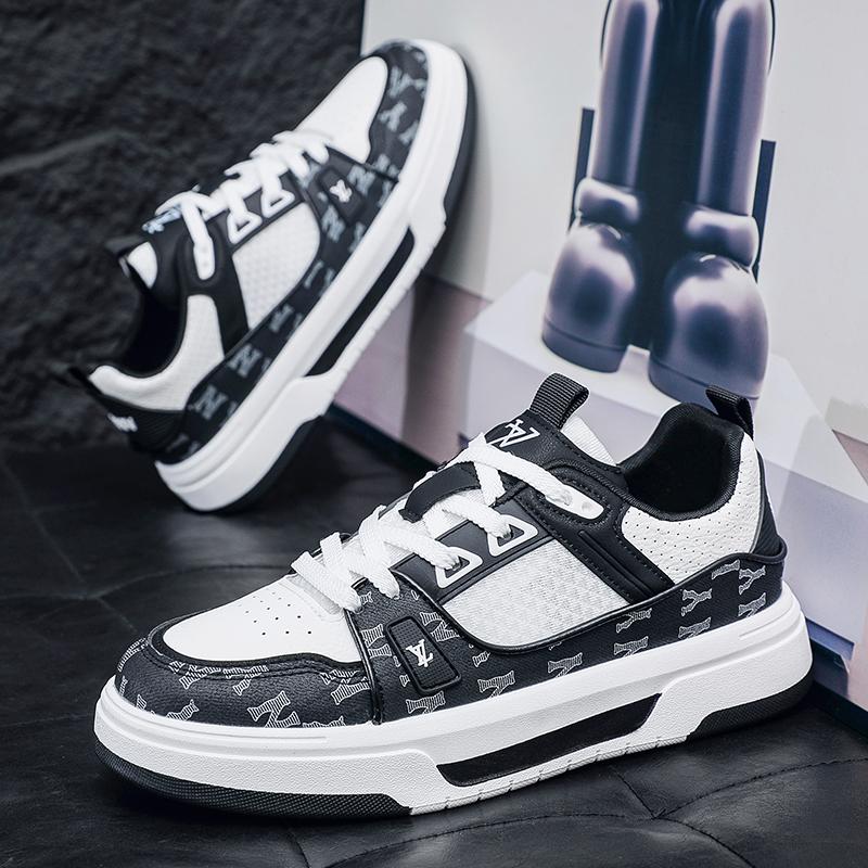 Moda pentru bărbați Pantofi de skateboard ocazional de jos pentru băieți Pantofi comozi Studenți de sex masculin Trend Talpă moale Clasic Respirabil Sală de sport Anti-alunecare