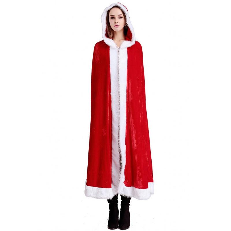 Hood Cloak Costumes Cosplay Apparel Velvet Cape Cloak Christmas Cloak For Women Adult Halloween Velvet Cloak Cape Hooded
