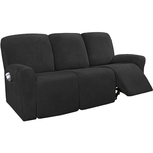 Fluwelen Fauteuil Bankhoes Voor Woonkamer Verstelbare Stoelhoes Bank Beschermhoes Fauteuil Hoezen 1 2 3 4 Zits Bankhoes voor Thuis 1 Seat(22-33inch)