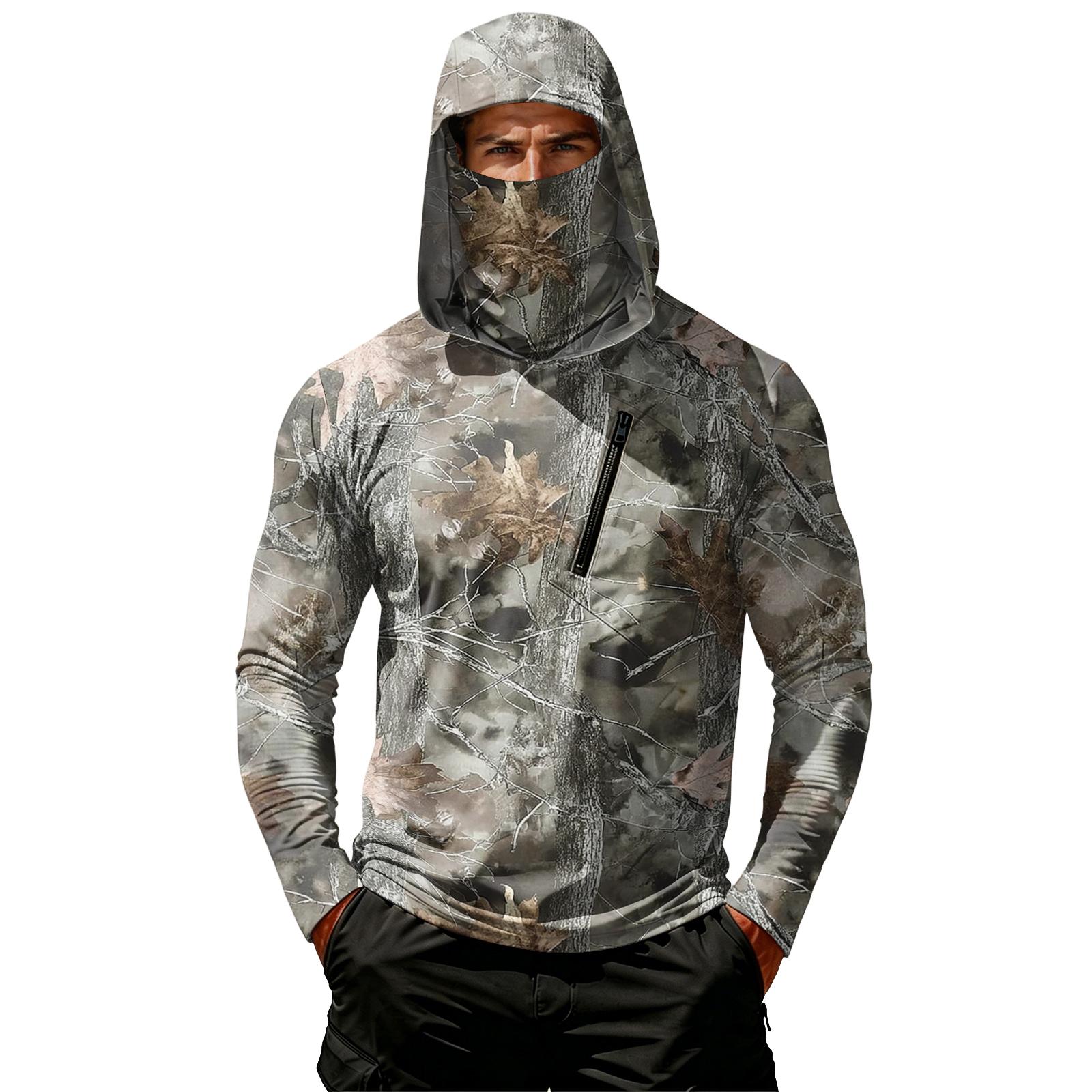 

Men s Casual Hooded Long Sleeve Sunscreen Top XL