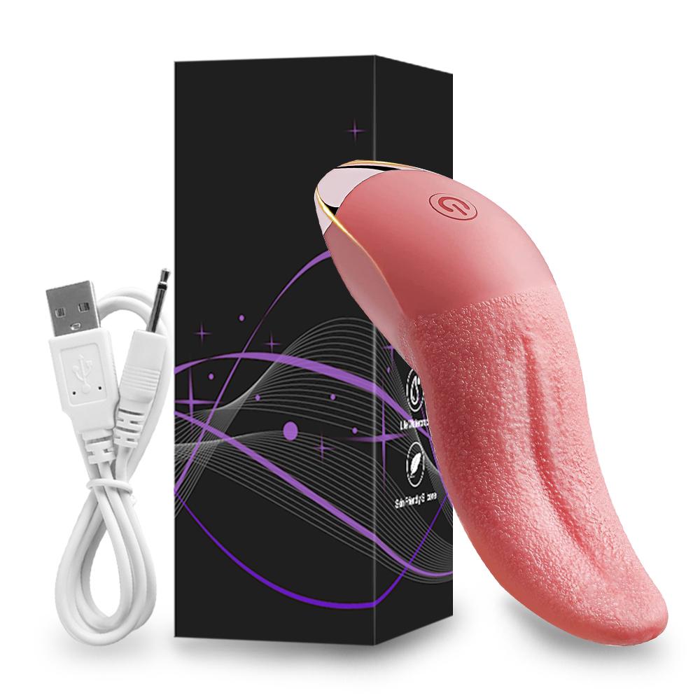 Female clitoris licker realistic tongue vibrator vagina massager stimulator female masturbator sex toys for woman ang couples