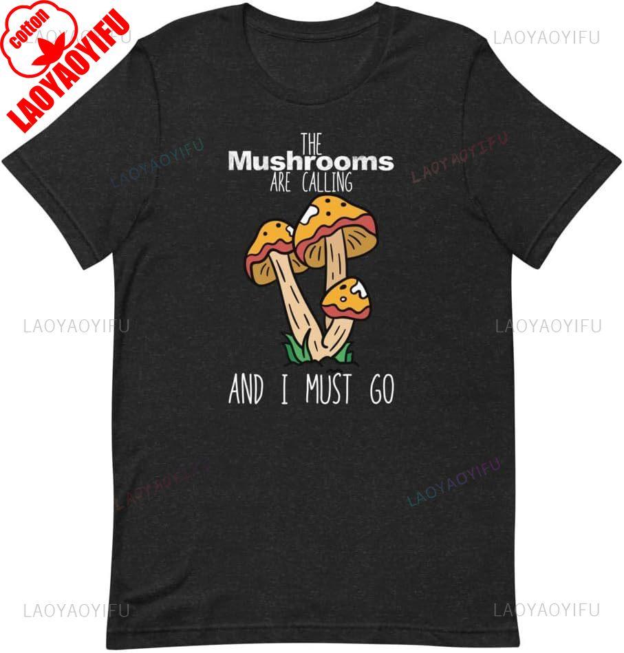 Novelty Fungus Sprouts Vegetable Agaric Shiitake Hilarious Toadstool Unisex Unisex Fashion Vintage Vacation Cotton Graphic T Shirts