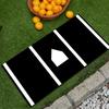 Baseball Batting Mat for Training Shock Absorbing Softball Pitching Mat Batting Practice Mat with Anti-Slip Bottom Footprint Guide for Beginner