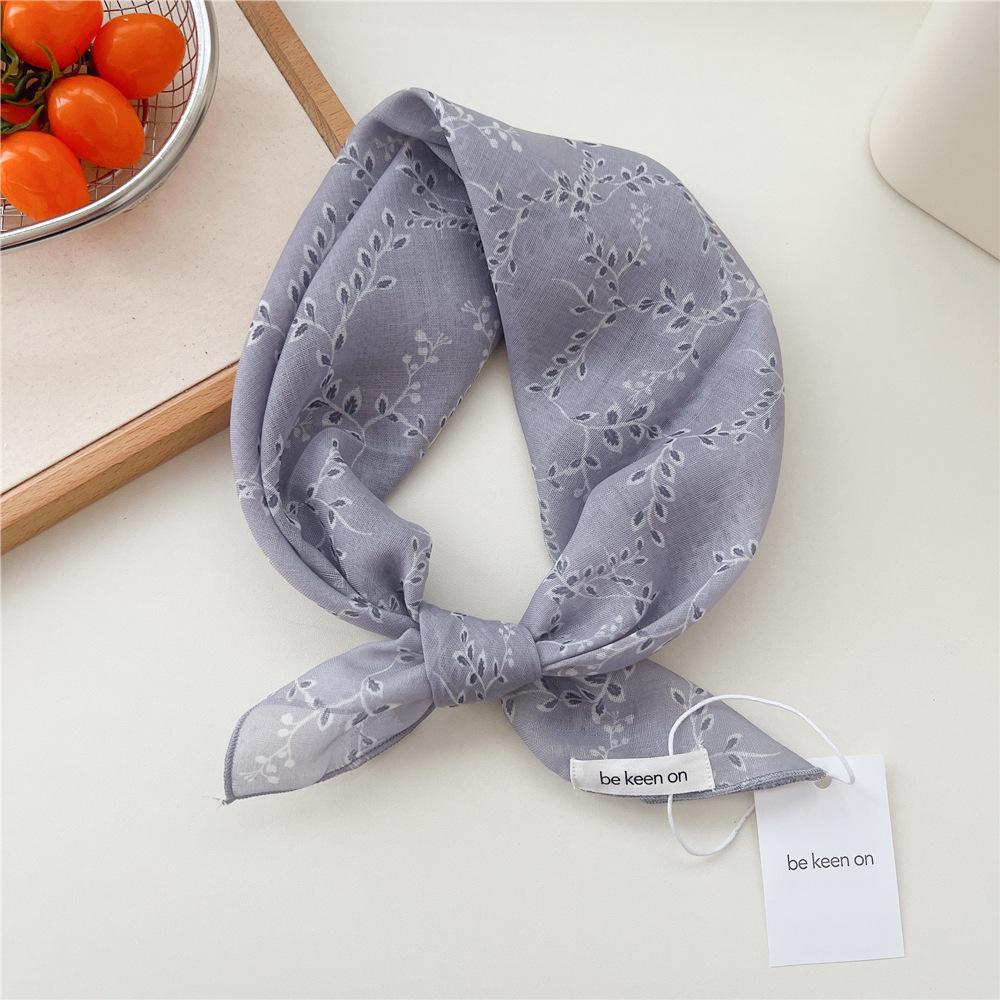 55 Polka Dot Silk Scarf: Spring Summer Korean Fashion Headscarf & Decorative Hairband for Women