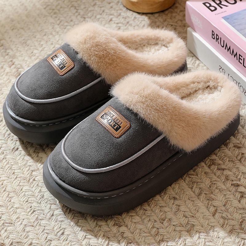 Baumwollpantoffeln Damen Winter Indoor Zuhause Paar Neu Niedliche Plüschpantoffeln Outdoor Herbst und Winter