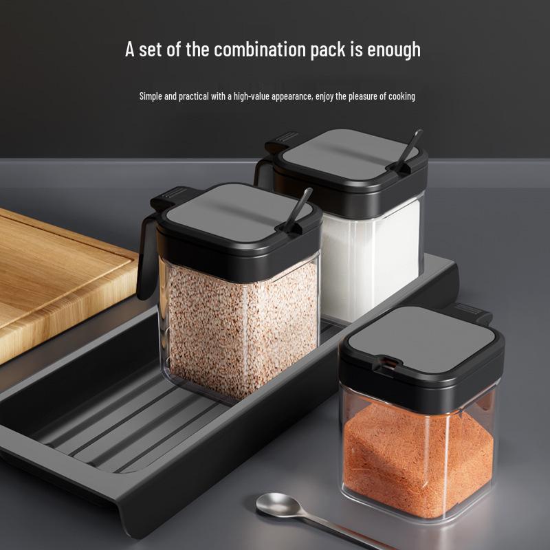 Kitchen Spice Jar Set - Seasoning and Salt Storage Containers