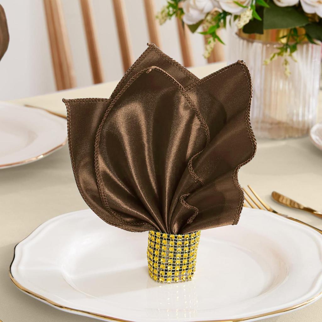 Satin Polyester Luxury Napkin for Weddings & Festive Table Decoration